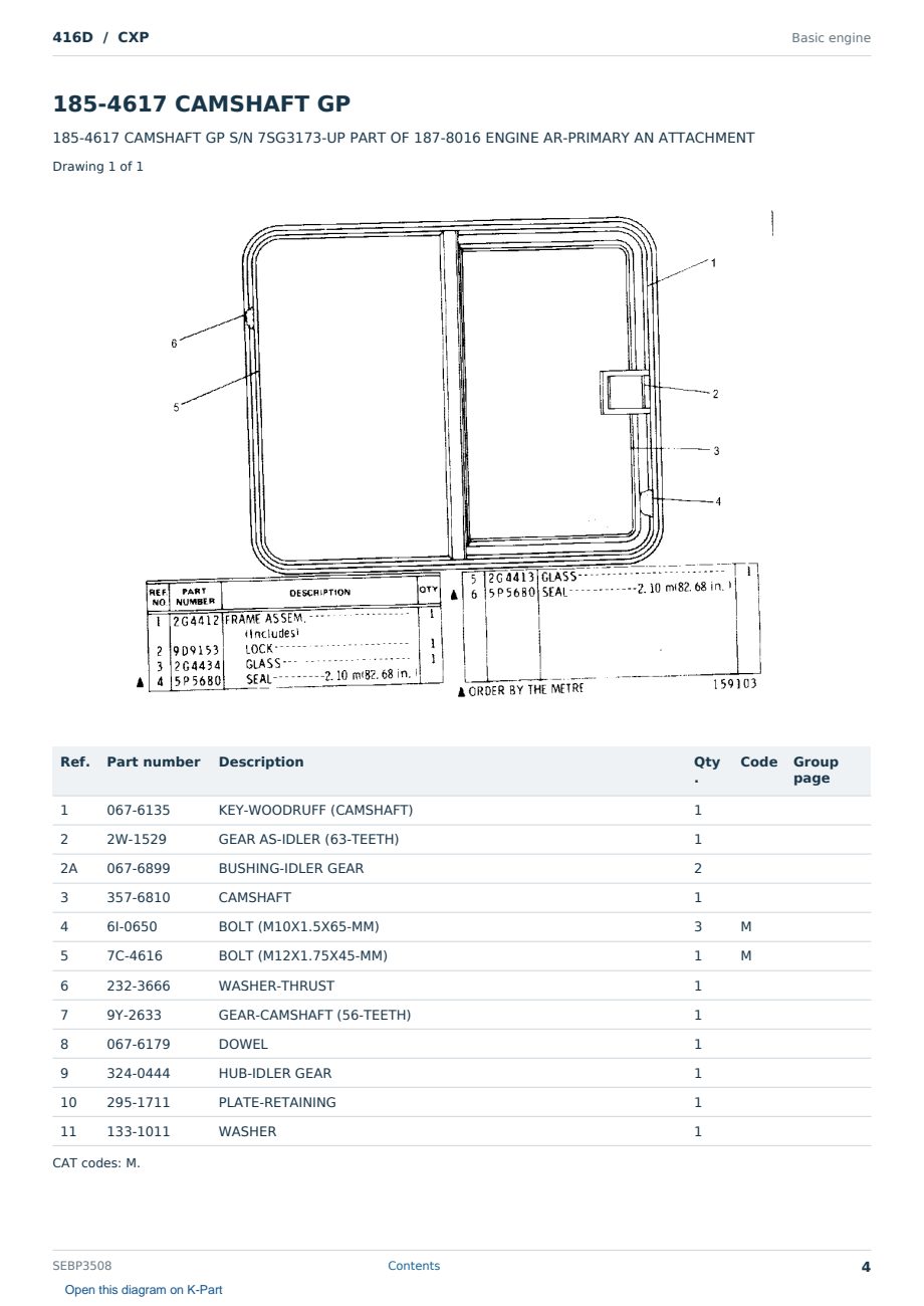 Caterpillar 416D S/N CXP Partsbook SEBP3508 (English) - sample page 4 of 10 Caterpillar 416D S/N CXP Partsbook SEBP3508 (English) - sample page 4 of 10