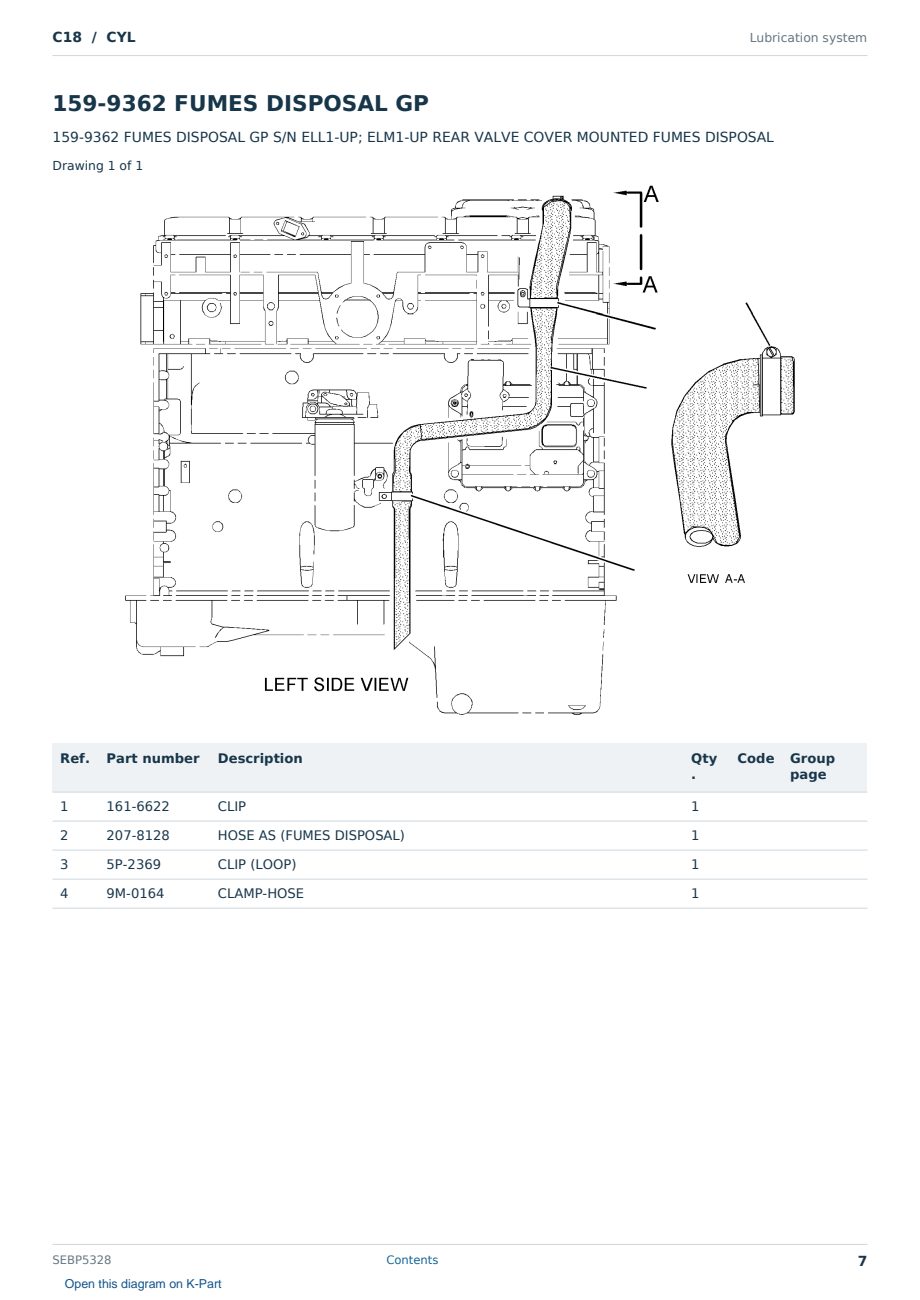 Caterpillar C18 S/N CYL Partsbook SEBP5328 (English) - sample page 7 of 10 Caterpillar C18 S/N CYL Partsbook SEBP5328 (English) - sample page 7 of 10