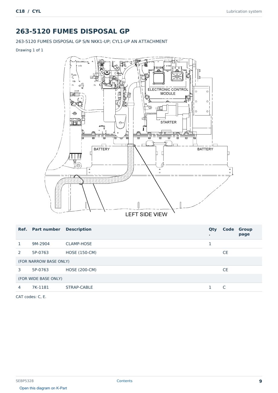 Caterpillar C18 S/N CYL Partsbook SEBP5328 (English) - sample page 9 of 10 Caterpillar C18 S/N CYL Partsbook SEBP5328 (English) - sample page 9 of 10