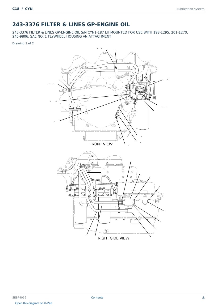 Caterpillar C18 S/N CYN Partsbook SEBP4019 (English) - sample page 8 of 10 Caterpillar C18 S/N CYN Partsbook SEBP4019 (English) - sample page 8 of 10