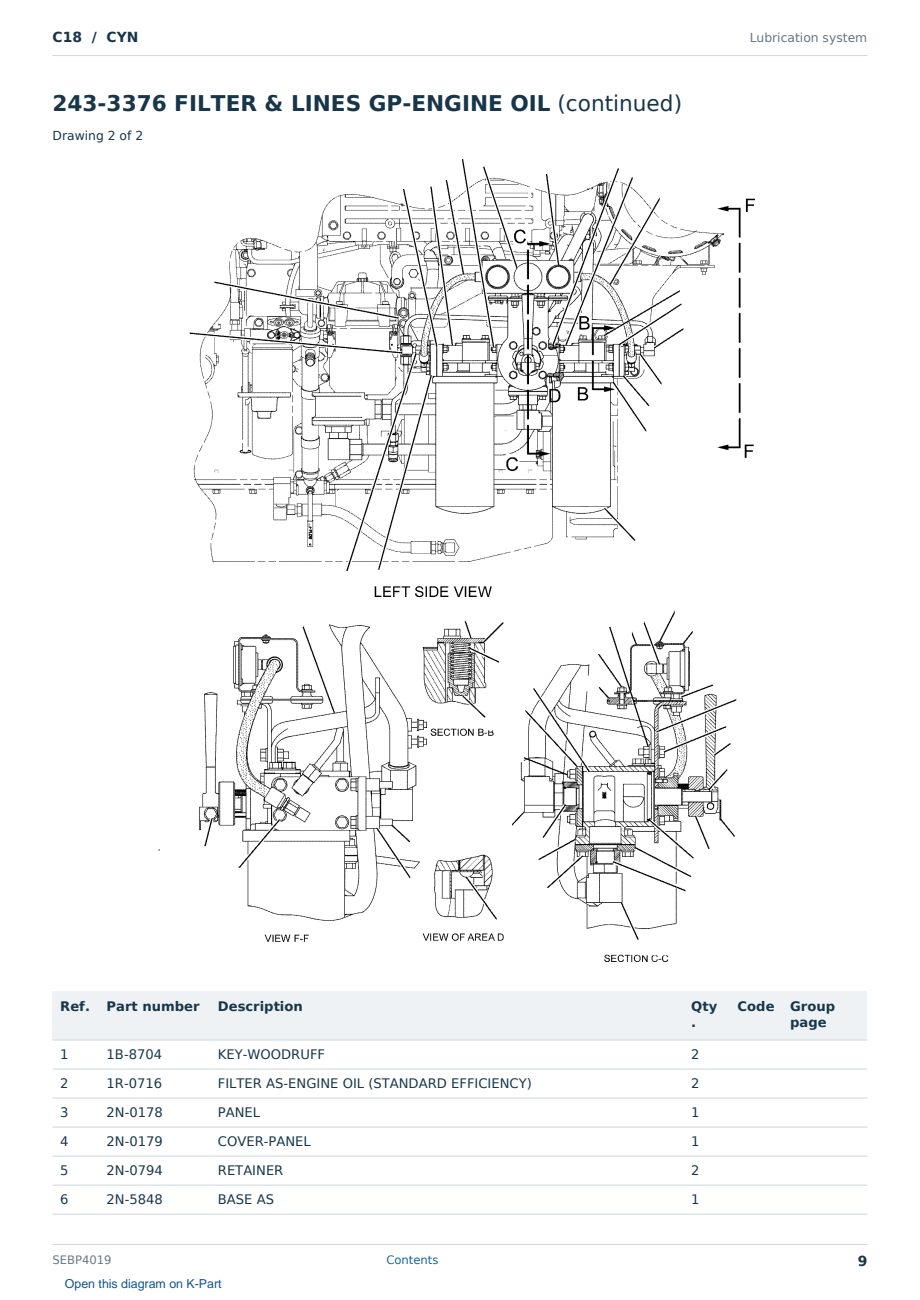 Caterpillar C18 S/N CYN Partsbook SEBP4019 (English) - sample page 9 of 10 Caterpillar C18 S/N CYN Partsbook SEBP4019 (English) - sample page 9 of 10