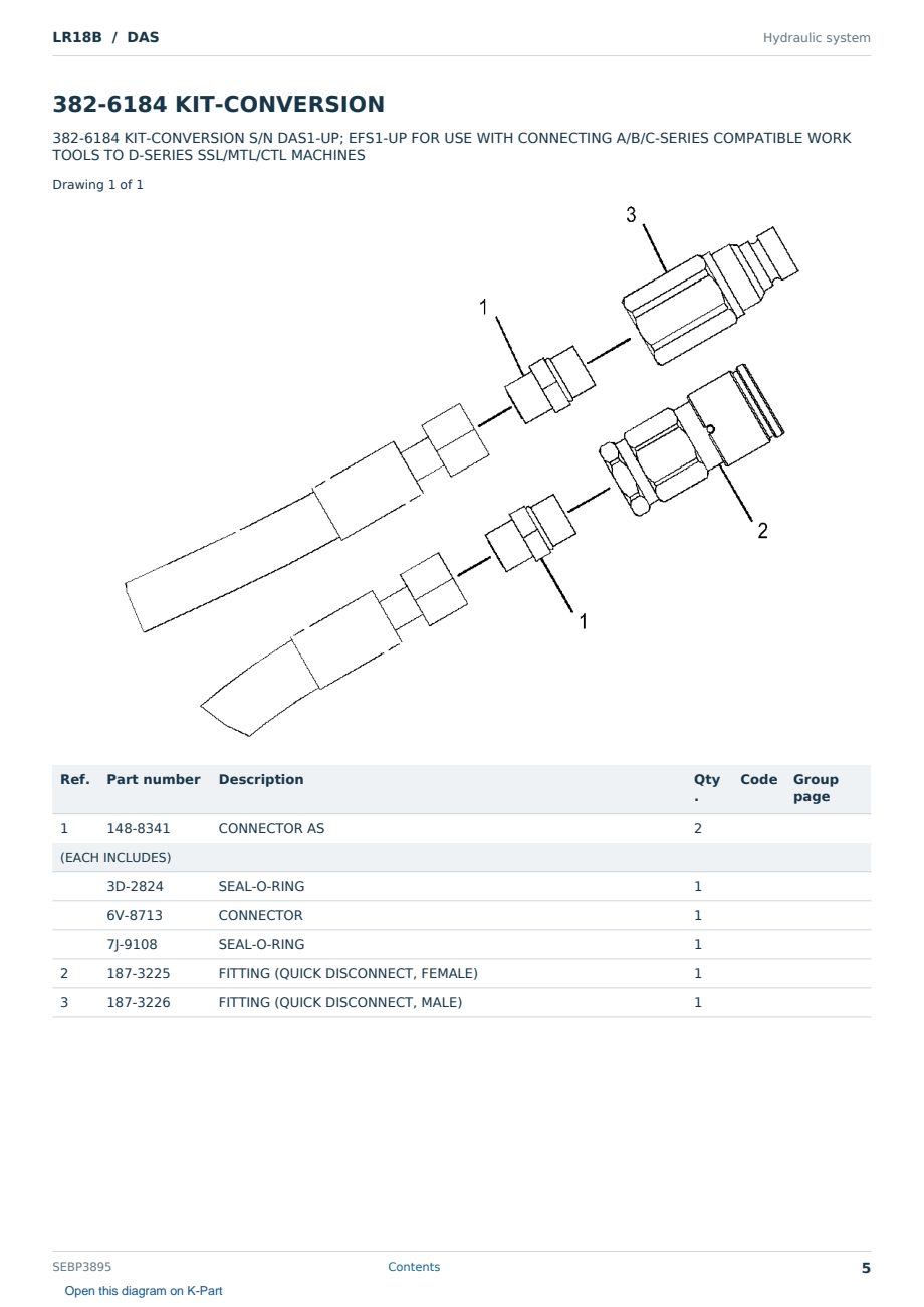 Caterpillar LR18B S/N DAS Partsbook SEBP3895 (English) - sample page 5 of 10 Caterpillar LR18B S/N DAS Partsbook SEBP3895 (English) - sample page 5 of 10