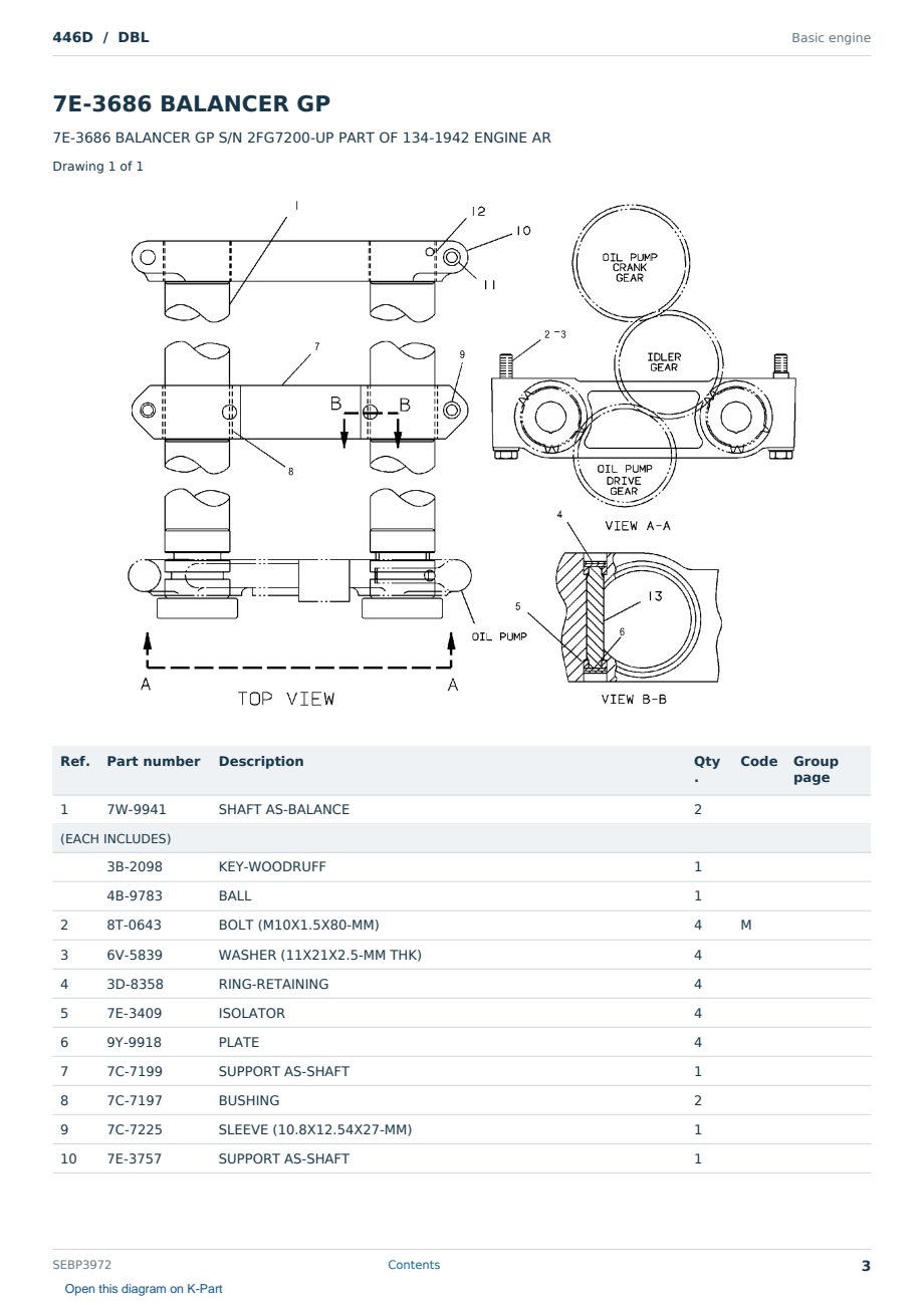 Caterpillar 446D S/N DBL Partsbook SEBP3972 (English) - sample page 3 of 10 Caterpillar 446D S/N DBL Partsbook SEBP3972 (English) - sample page 3 of 10
