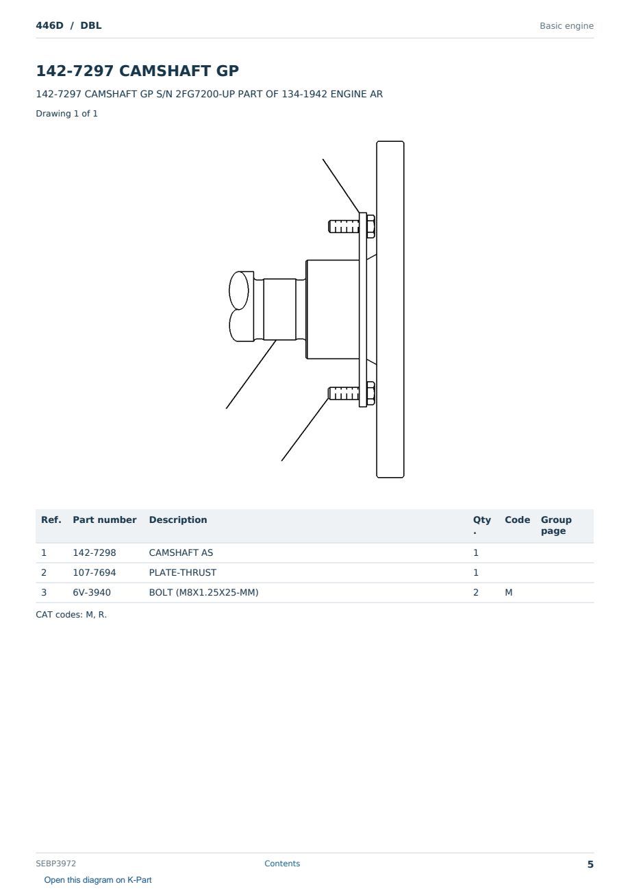 Caterpillar 446D S/N DBL Partsbook SEBP3972 (English) - sample page 5 of 10 Caterpillar 446D S/N DBL Partsbook SEBP3972 (English) - sample page 5 of 10