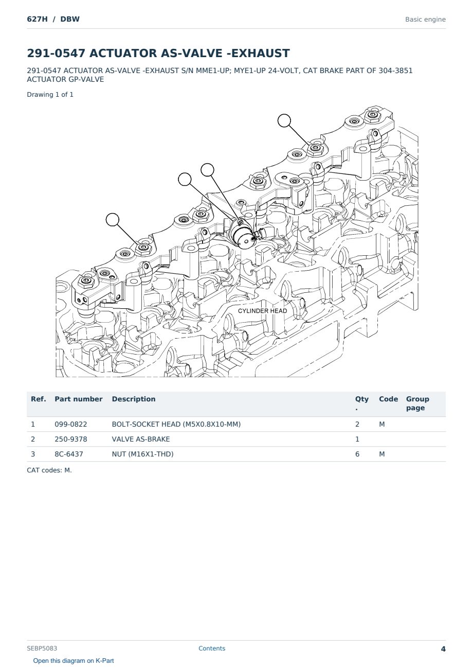 Caterpillar 627H S/N DBW Partsbook SEBP5083 (English) - sample page 4 of 10 Caterpillar 627H S/N DBW Partsbook SEBP5083 (English) - sample page 4 of 10