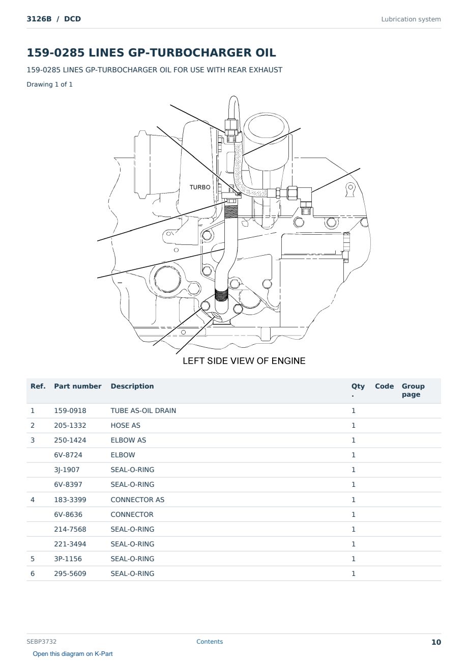 Caterpillar 3126B S/N DCD Partsbook SEBP3732 (English) - sample page 10 of 10 Caterpillar 3126B S/N DCD Partsbook SEBP3732 (English) - sample page 10 of 10