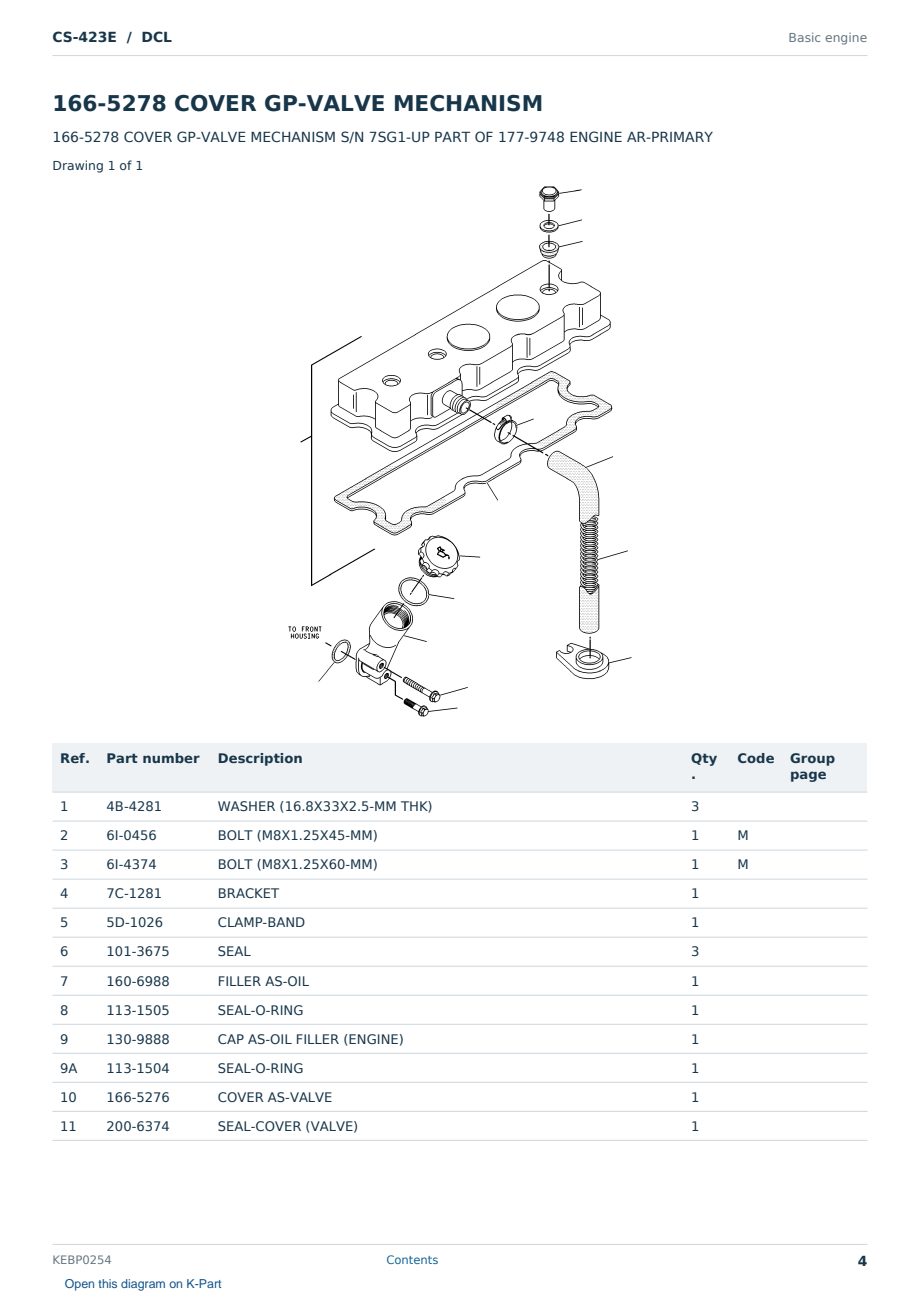 Caterpillar CS-423E S/N DCL Partsbook KEBP0254 (English) - sample page 4 of 10 Caterpillar CS-423E S/N DCL Partsbook KEBP0254 (English) - sample page 4 of 10