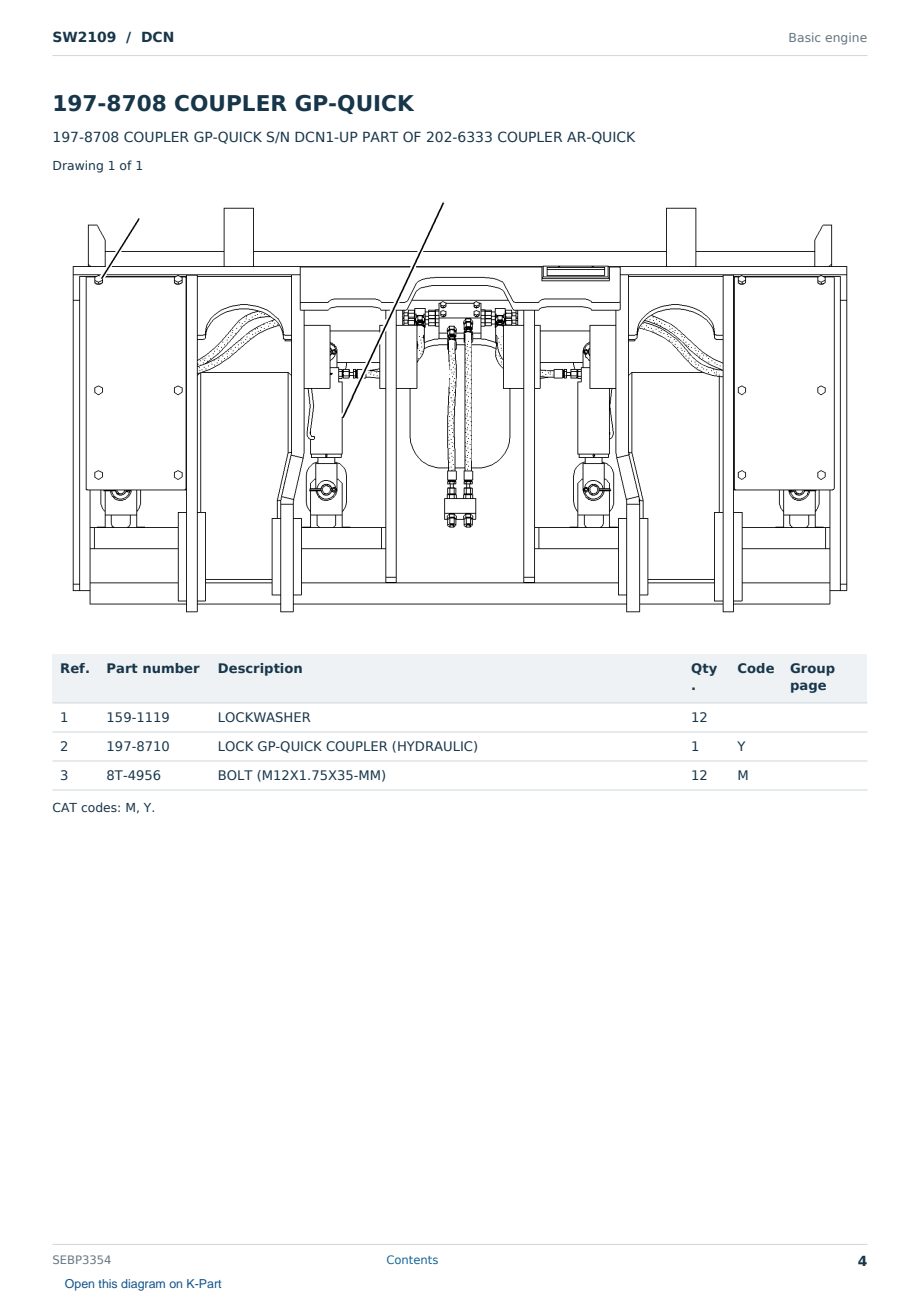 Caterpillar SW2109 S/N DCN Partsbook SEBP3354 (English) - sample page 4 of 9 Caterpillar SW2109 S/N DCN Partsbook SEBP3354 (English) - sample page 4 of 9