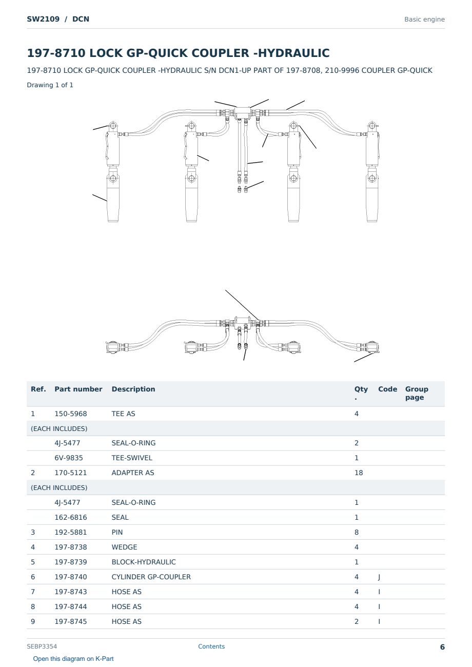Caterpillar SW2109 S/N DCN Partsbook SEBP3354 (English) - sample page 6 of 9 Caterpillar SW2109 S/N DCN Partsbook SEBP3354 (English) - sample page 6 of 9