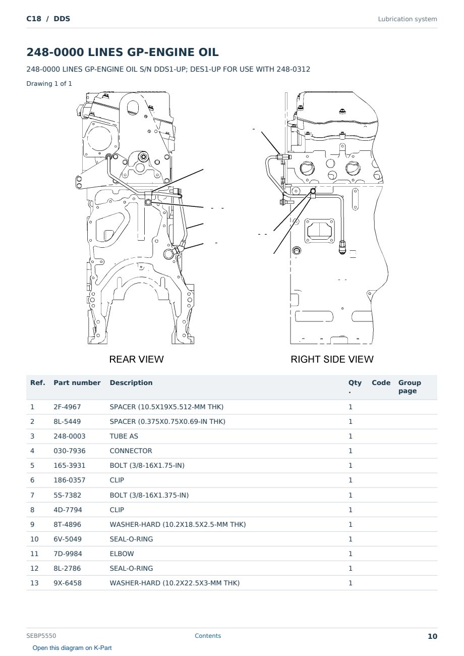 Caterpillar C18 S/N DDS Partsbook SEBP5550 (English) - sample page 10 of 10 Caterpillar C18 S/N DDS Partsbook SEBP5550 (English) - sample page 10 of 10