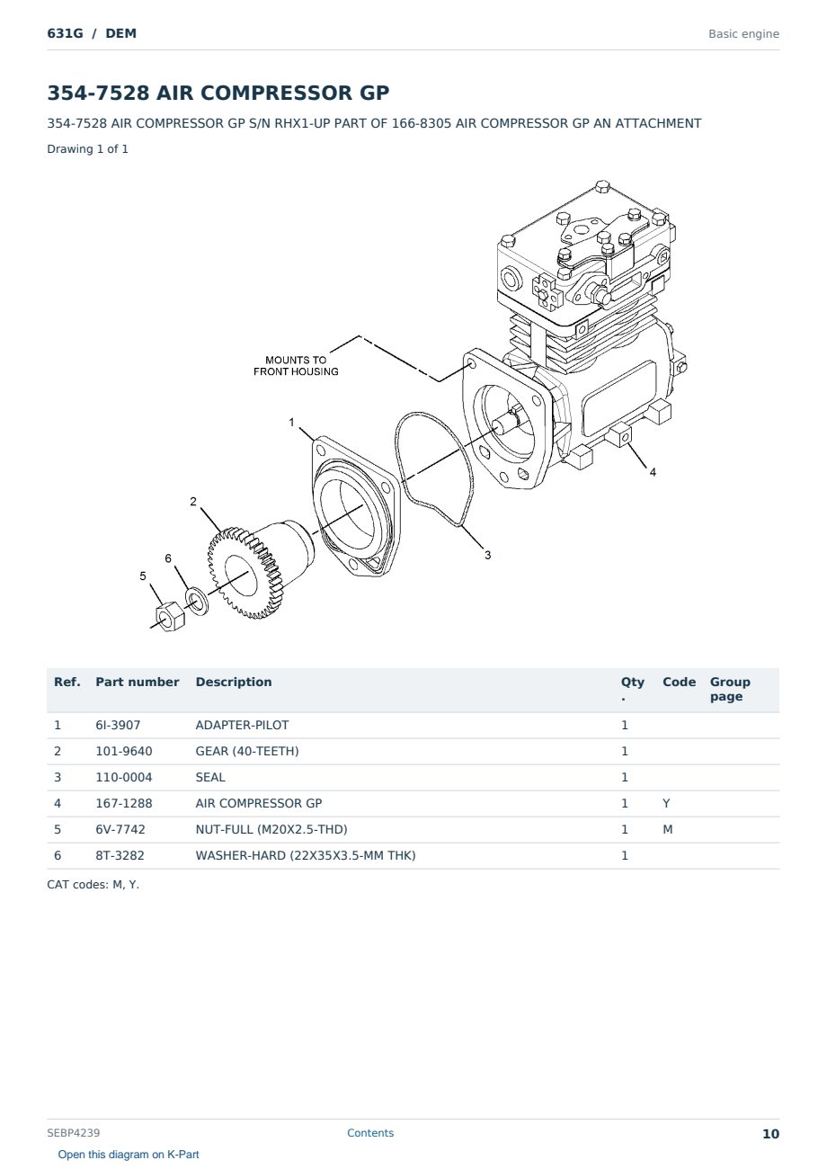 Caterpillar 631G S/N DEM Partsbook SEBP4239 (English) - sample page 10 of 10 Caterpillar 631G S/N DEM Partsbook SEBP4239 (English) - sample page 10 of 10