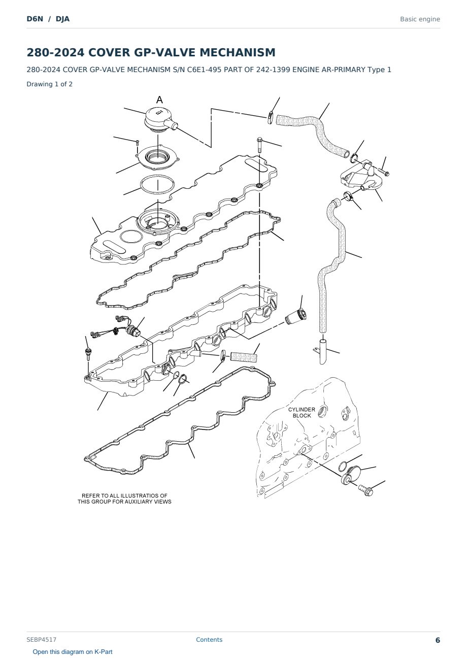 Caterpillar D6N S/N DJA Partsbook SEBP4517 (English) - sample page 6 of 10 Caterpillar D6N S/N DJA Partsbook SEBP4517 (English) - sample page 6 of 10