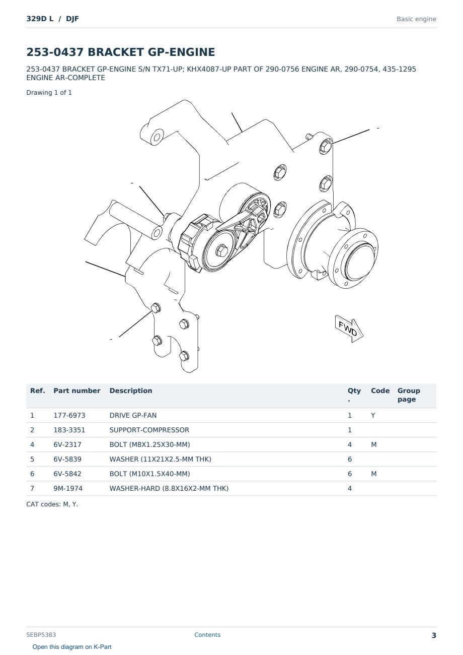 Caterpillar 329D L S/N DJF Partsbook SEBP5383 (English) - sample page 3 of 10 Caterpillar 329D L S/N DJF Partsbook SEBP5383 (English) - sample page 3 of 10
