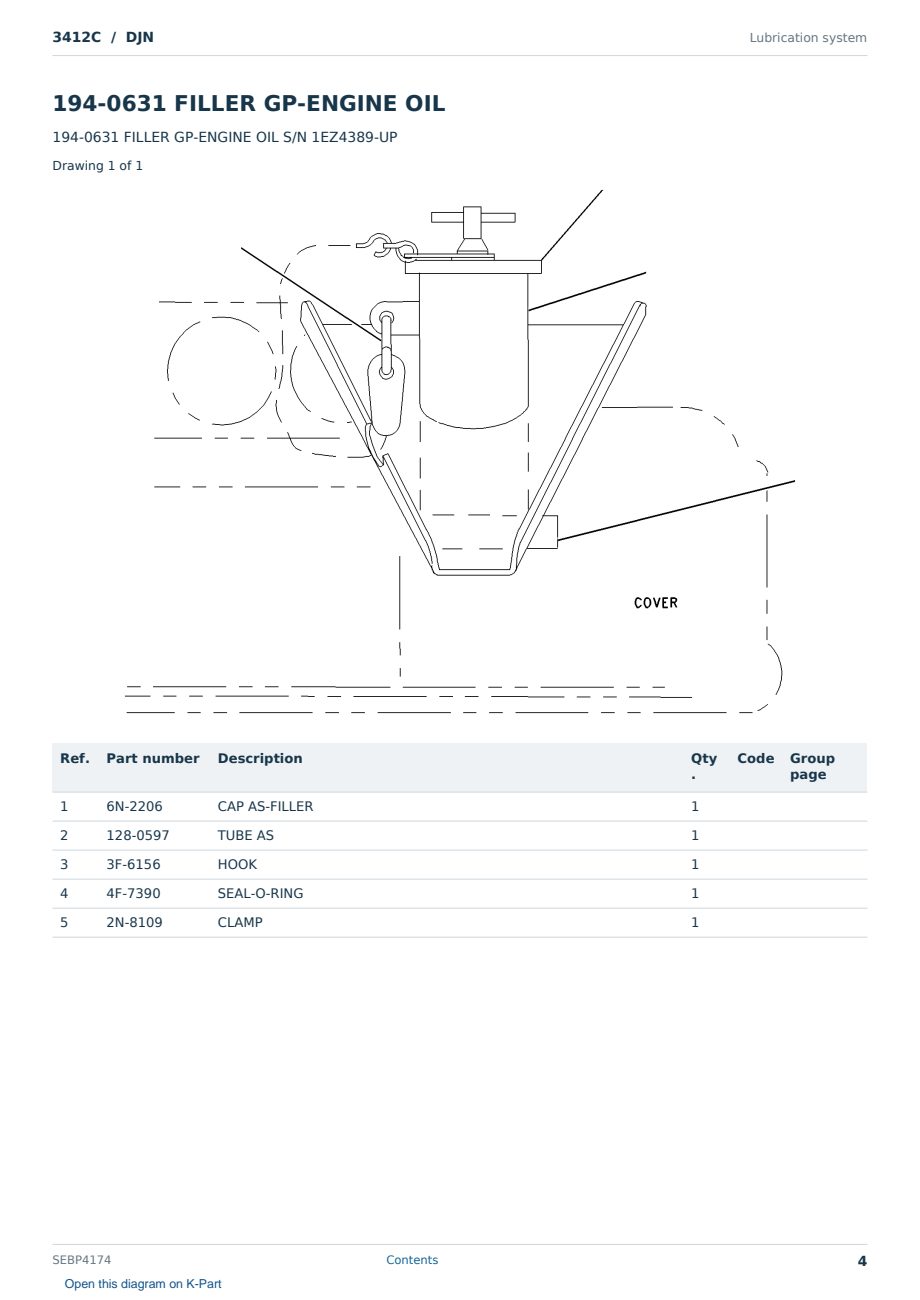 Caterpillar 3412C S/N DJN Partsbook SEBP4174 (English) - sample page 4 of 10 Caterpillar 3412C S/N DJN Partsbook SEBP4174 (English) - sample page 4 of 10