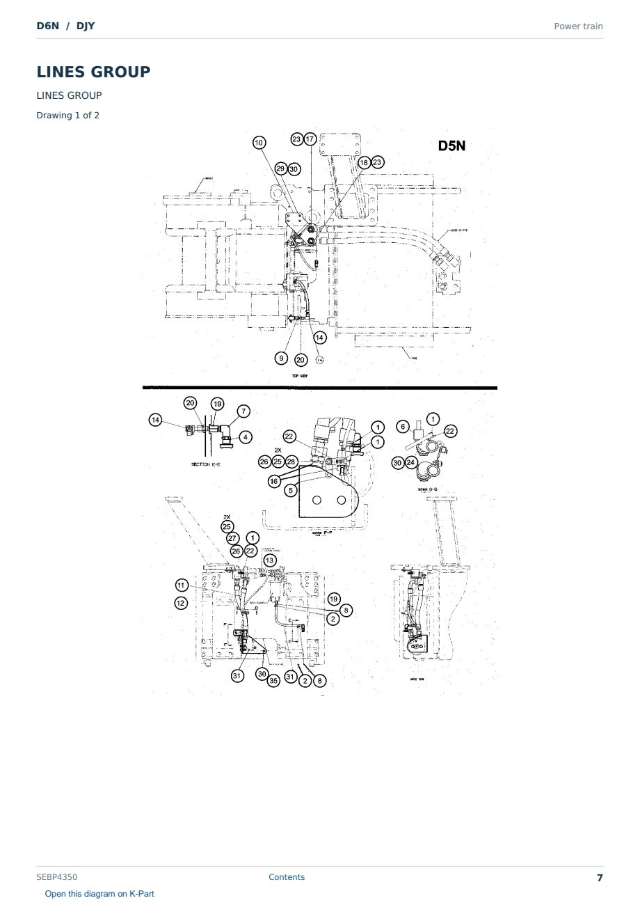 Caterpillar D6N S/N DJY Partsbook SEBP4350 (English) - sample page 7 of 10 Caterpillar D6N S/N DJY Partsbook SEBP4350 (English) - sample page 7 of 10
