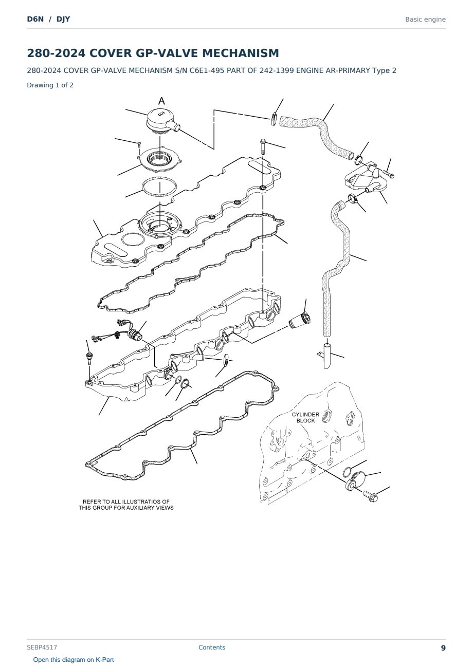 Caterpillar D6N S/N DJY Partsbook SEBP4517 (English) - sample page 9 of 10 Caterpillar D6N S/N DJY Partsbook SEBP4517 (English) - sample page 9 of 10