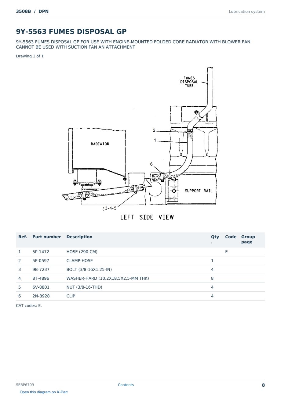 Caterpillar 3508B S/N DPN Partsbook SEBP6709 (English) - sample page 8 of 10 Caterpillar 3508B S/N DPN Partsbook SEBP6709 (English) - sample page 8 of 10