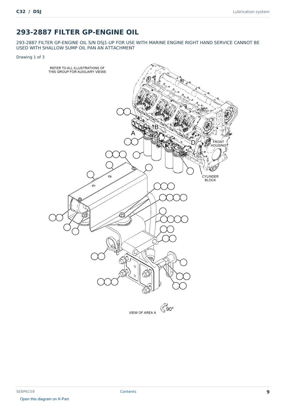Caterpillar C32 S/N DSJ Partsbook SEBP6159 (English) - sample page 9 of 10 Caterpillar C32 S/N DSJ Partsbook SEBP6159 (English) - sample page 9 of 10