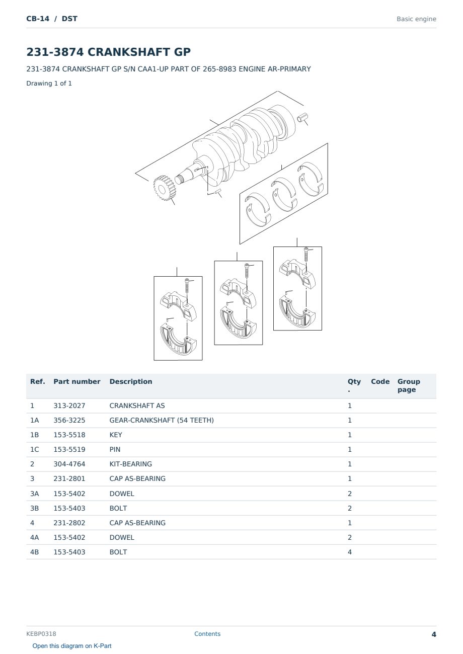 Caterpillar CB-14 S/N DST Partsbook KEBP0318 (English) - sample page 4 of 10 Caterpillar CB-14 S/N DST Partsbook KEBP0318 (English) - sample page 4 of 10