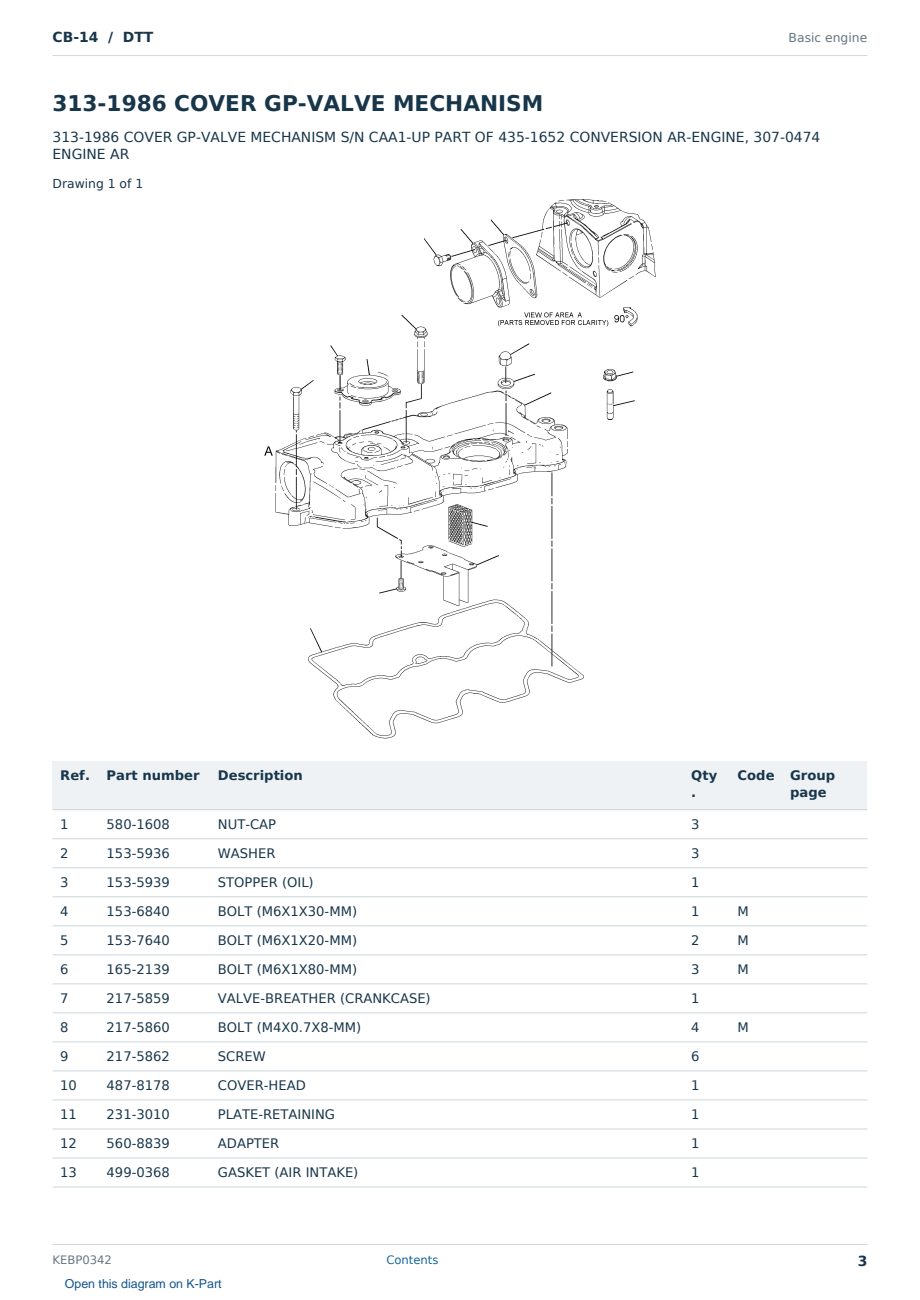 Caterpillar CB-14 S/N DTT Partsbook KEBP0342 (English) - sample page 3 of 10 Caterpillar CB-14 S/N DTT Partsbook KEBP0342 (English) - sample page 3 of 10