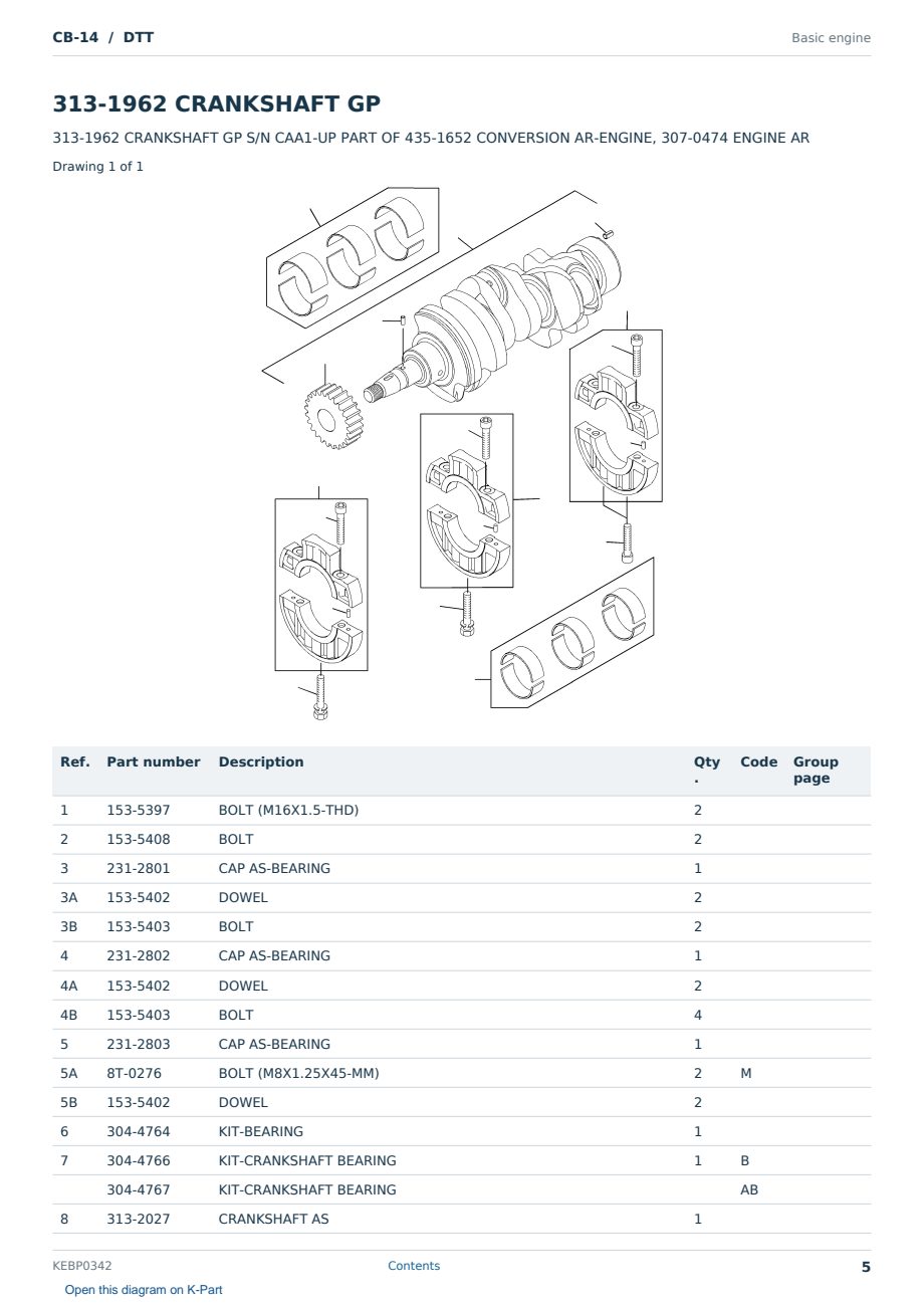 Caterpillar CB-14 S/N DTT Partsbook KEBP0342 (English) - sample page 5 of 10 Caterpillar CB-14 S/N DTT Partsbook KEBP0342 (English) - sample page 5 of 10