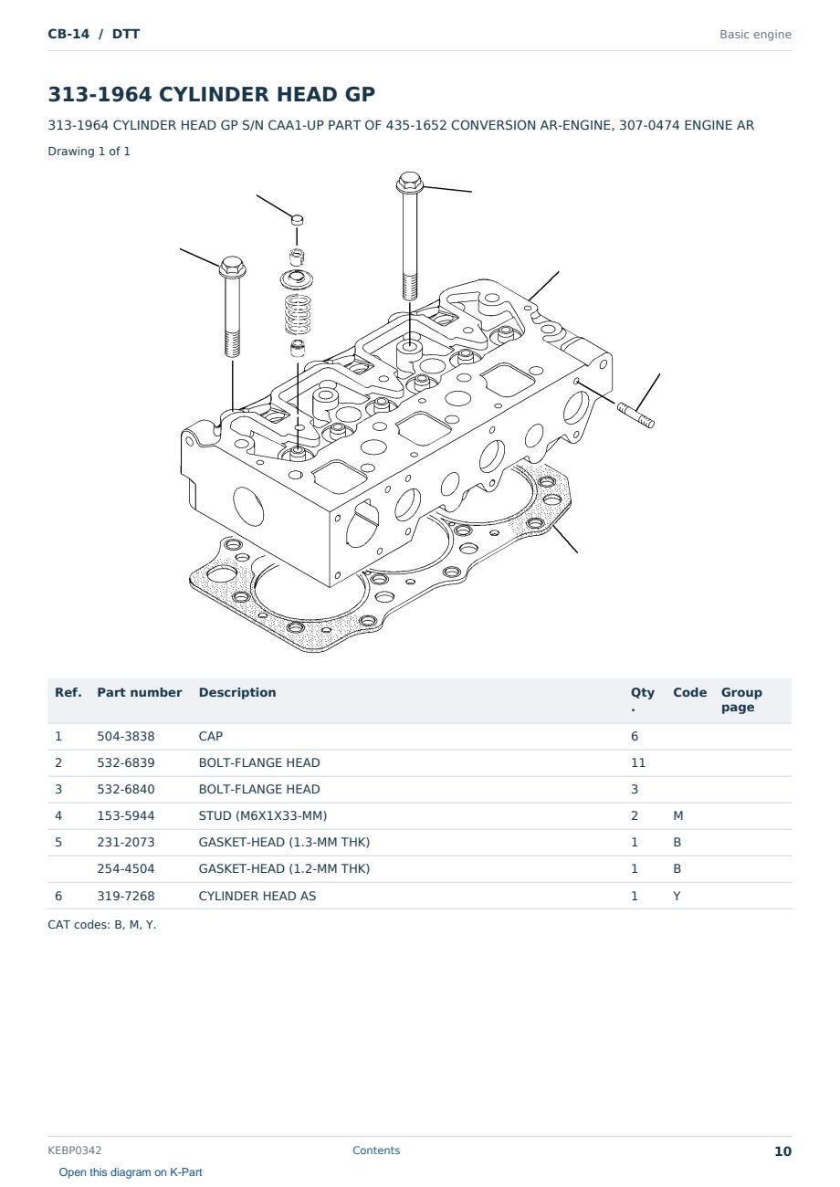 Caterpillar CB-14 S/N DTT Partsbook KEBP0342 (English) - sample page 10 of 10 Caterpillar CB-14 S/N DTT Partsbook KEBP0342 (English) - sample page 10 of 10