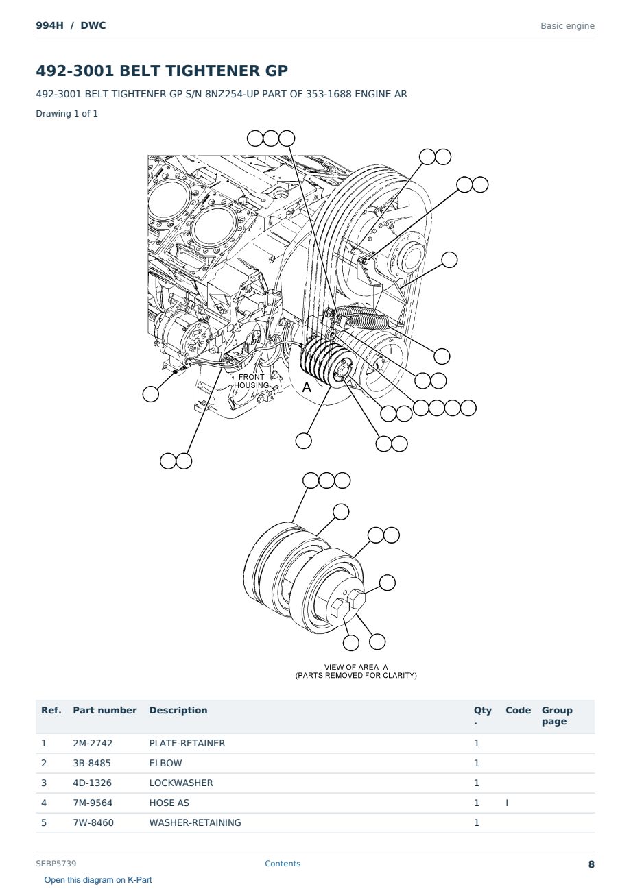 Caterpillar 994H S/N DWC Partsbook SEBP5739 (English) - sample page 8 of 10 Caterpillar 994H S/N DWC Partsbook SEBP5739 (English) - sample page 8 of 10