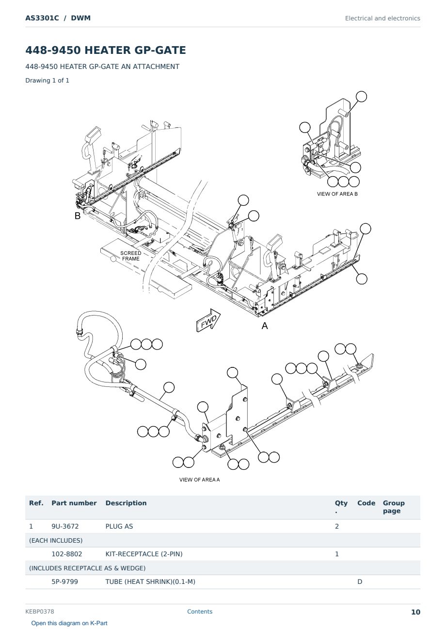 Caterpillar AS3301C S/N DWM Partsbook KEBP0378 (English) - sample page 10 of 10 Caterpillar AS3301C S/N DWM Partsbook KEBP0378 (English) - sample page 10 of 10