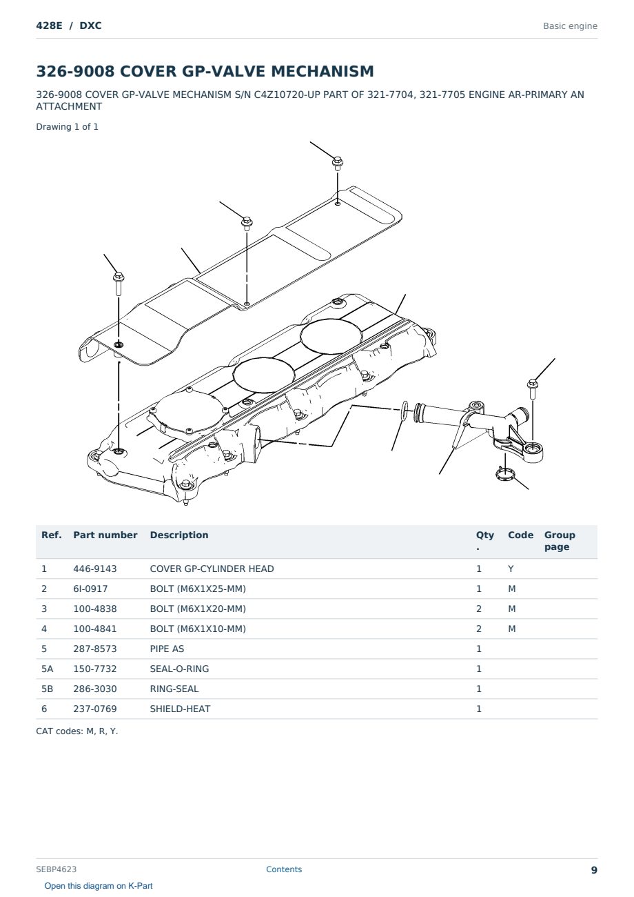 Caterpillar 428E S/N DXC Partsbook SEBP4623 (English) - sample page 9 of 10 Caterpillar 428E S/N DXC Partsbook SEBP4623 (English) - sample page 9 of 10
