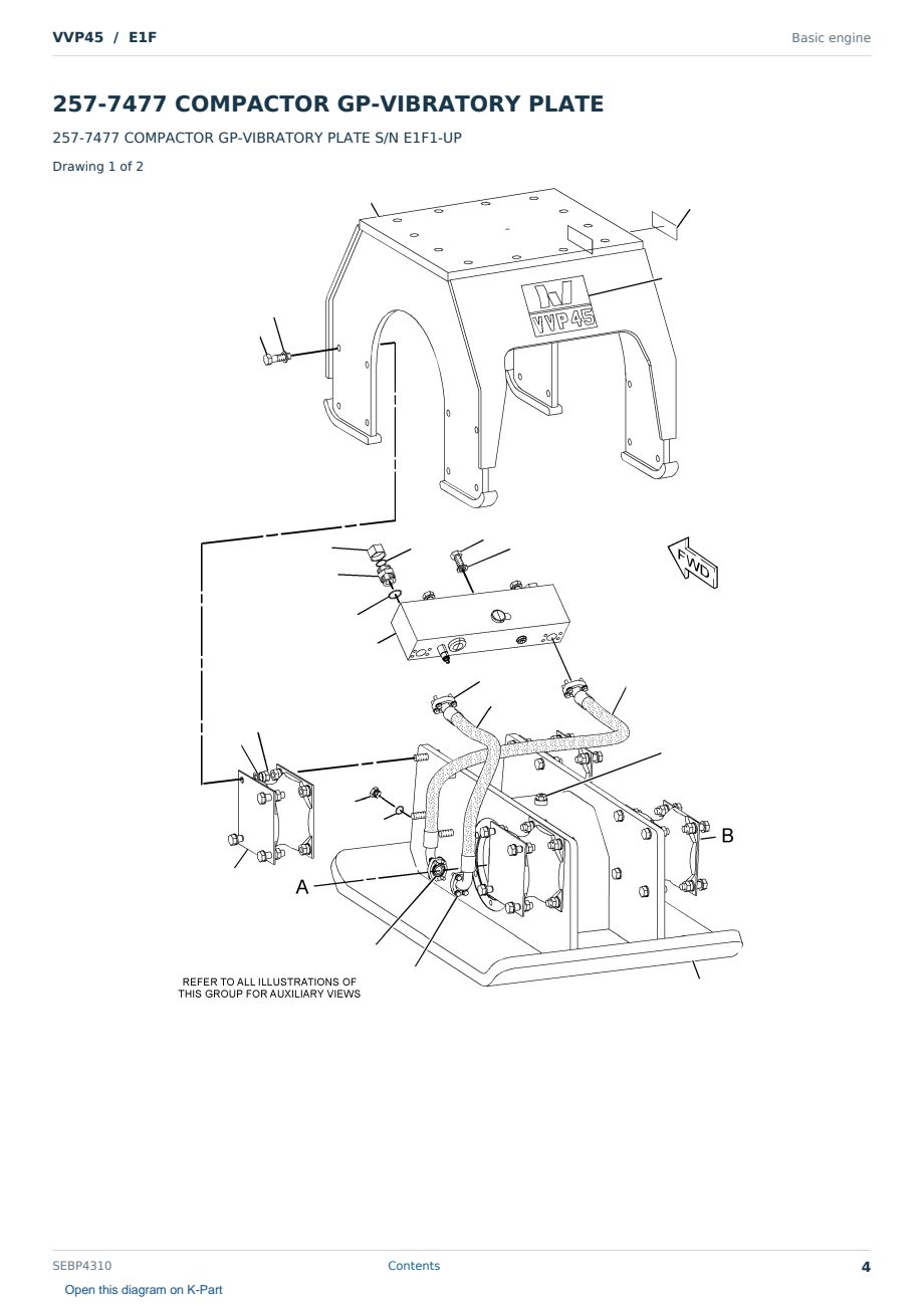 Caterpillar VVP45 S/N E1F Partsbook SEBP4310 (English) - sample page 4 of 6 Caterpillar VVP45 S/N E1F Partsbook SEBP4310 (English) - sample page 4 of 6