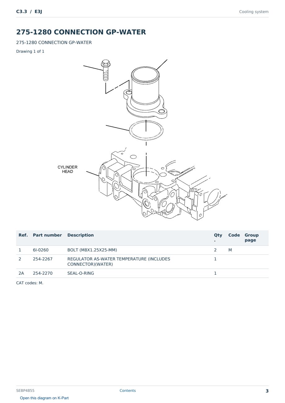 Caterpillar C3.3 S/N E3J Partsbook SEBP4855 (English) - sample page 3 of 10 Caterpillar C3.3 S/N E3J Partsbook SEBP4855 (English) - sample page 3 of 10