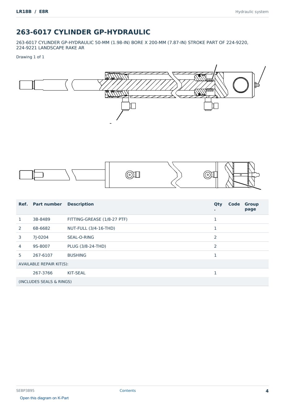 Caterpillar LR18B S/N E8R Partsbook SEBP3895 (English) - sample page 4 of 10 Caterpillar LR18B S/N E8R Partsbook SEBP3895 (English) - sample page 4 of 10