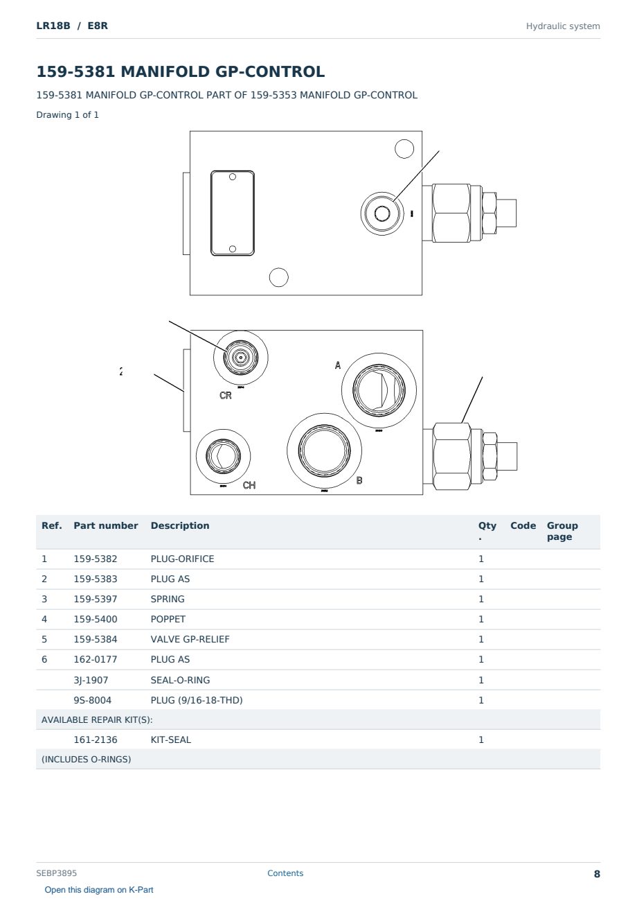 Caterpillar LR18B S/N E8R Partsbook SEBP3895 (English) - sample page 8 of 10 Caterpillar LR18B S/N E8R Partsbook SEBP3895 (English) - sample page 8 of 10