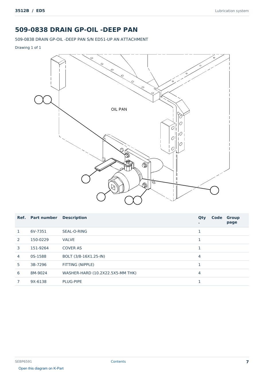 Caterpillar 3512B S/N ED5 Partsbook SEBP6591 (English) - sample page 7 of 10 Caterpillar 3512B S/N ED5 Partsbook SEBP6591 (English) - sample page 7 of 10