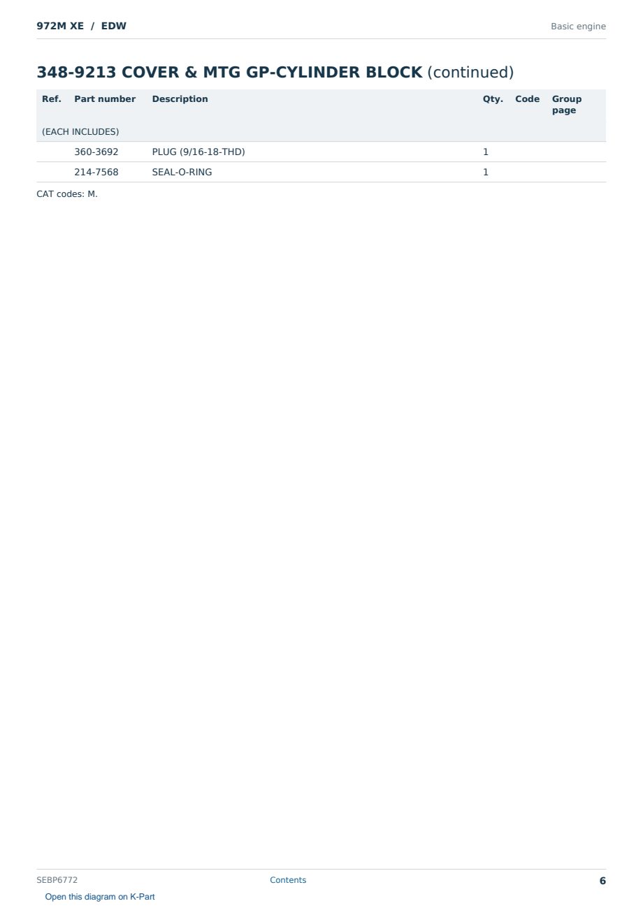 Caterpillar 972M XE S/N EDW Partsbook SEBP6772 (English) - sample page 6 of 10 Caterpillar 972M XE S/N EDW Partsbook SEBP6772 (English) - sample page 6 of 10