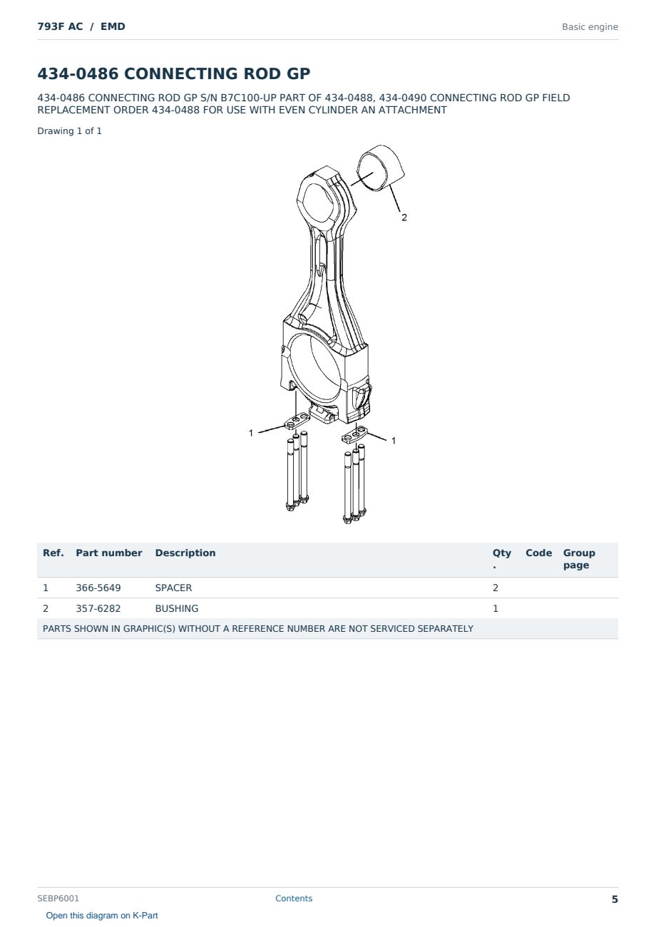 Caterpillar 793F AC S/N EMD Partsbook SEBP6001 (English) - sample page 5 of 10 Caterpillar 793F AC S/N EMD Partsbook SEBP6001 (English) - sample page 5 of 10