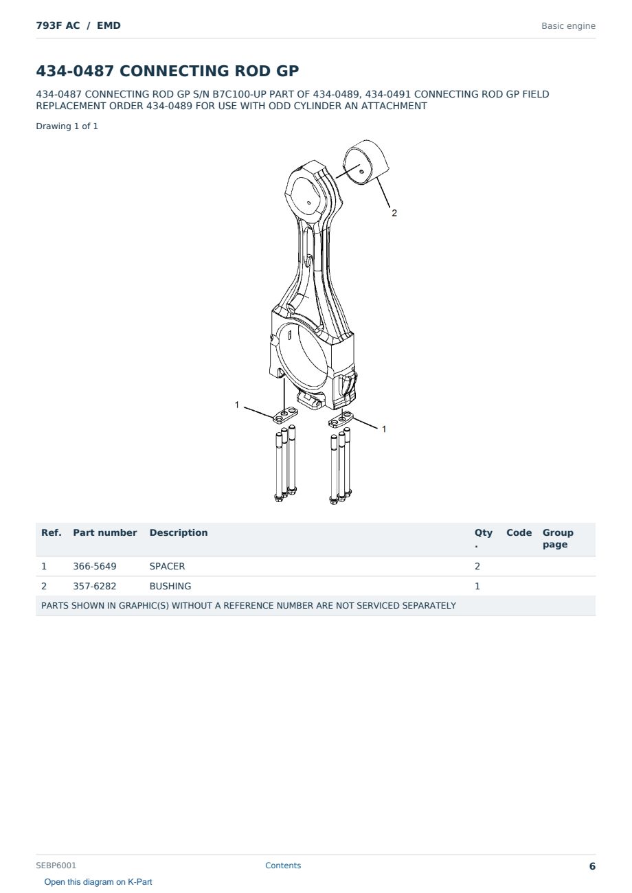 Caterpillar 793F AC S/N EMD Partsbook SEBP6001 (English) - sample page 6 of 10 Caterpillar 793F AC S/N EMD Partsbook SEBP6001 (English) - sample page 6 of 10