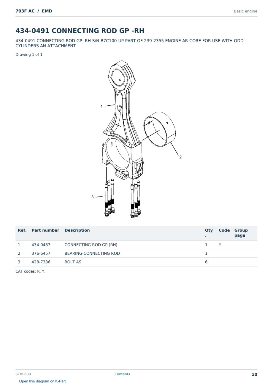 Caterpillar 793F AC S/N EMD Partsbook SEBP6001 (English) - sample page 10 of 10 Caterpillar 793F AC S/N EMD Partsbook SEBP6001 (English) - sample page 10 of 10