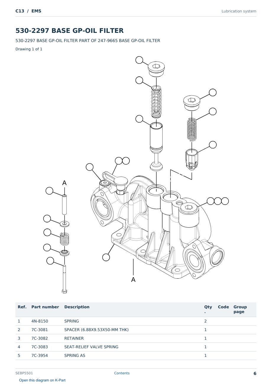 Caterpillar C13 S/N EMS Partsbook SEBP5501 (English) - sample page 6 of 10 Caterpillar C13 S/N EMS Partsbook SEBP5501 (English) - sample page 6 of 10