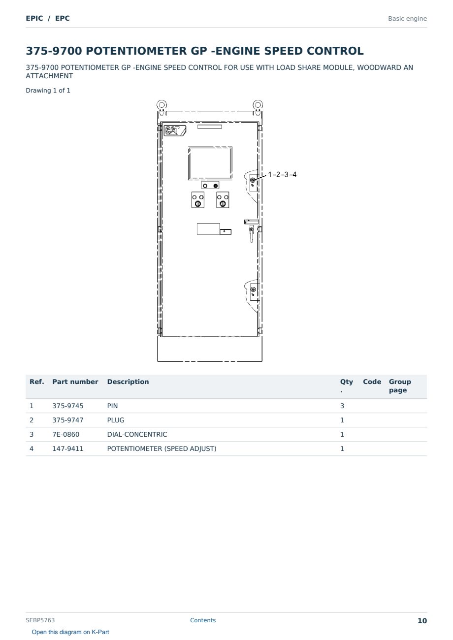 Caterpillar EPIC S/N EPC Partsbook SEBP5763 (English) - sample page 10 of 10 Caterpillar EPIC S/N EPC Partsbook SEBP5763 (English) - sample page 10 of 10
