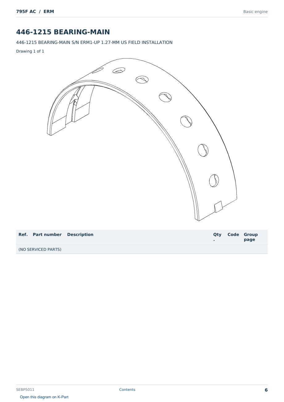 Caterpillar 795F AC S/N ERM Partsbook SEBP5011 (English) - sample page 6 of 10 Caterpillar 795F AC S/N ERM Partsbook SEBP5011 (English) - sample page 6 of 10