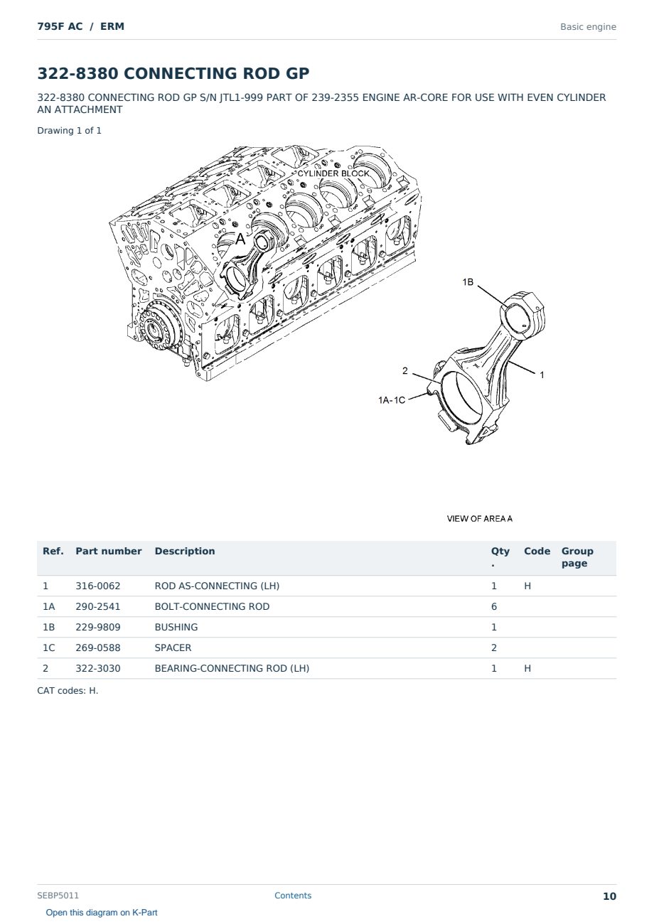 Caterpillar 795F AC S/N ERM Partsbook SEBP5011 (English) - sample page 10 of 10 Caterpillar 795F AC S/N ERM Partsbook SEBP5011 (English) - sample page 10 of 10