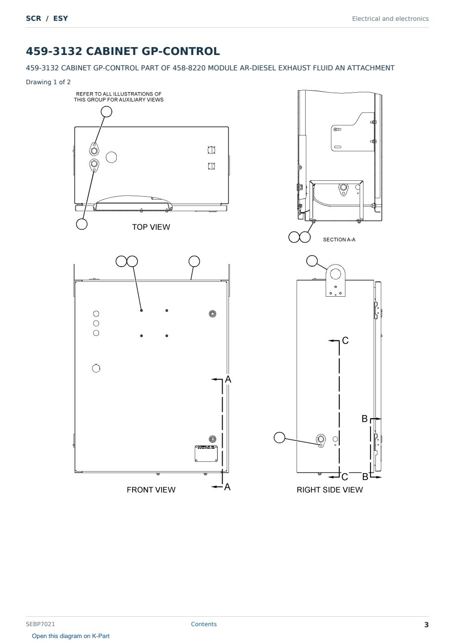 Caterpillar SCR S/N ESY Partsbook SEBP7021 (English) - sample page 3 of 10 Caterpillar SCR S/N ESY Partsbook SEBP7021 (English) - sample page 3 of 10