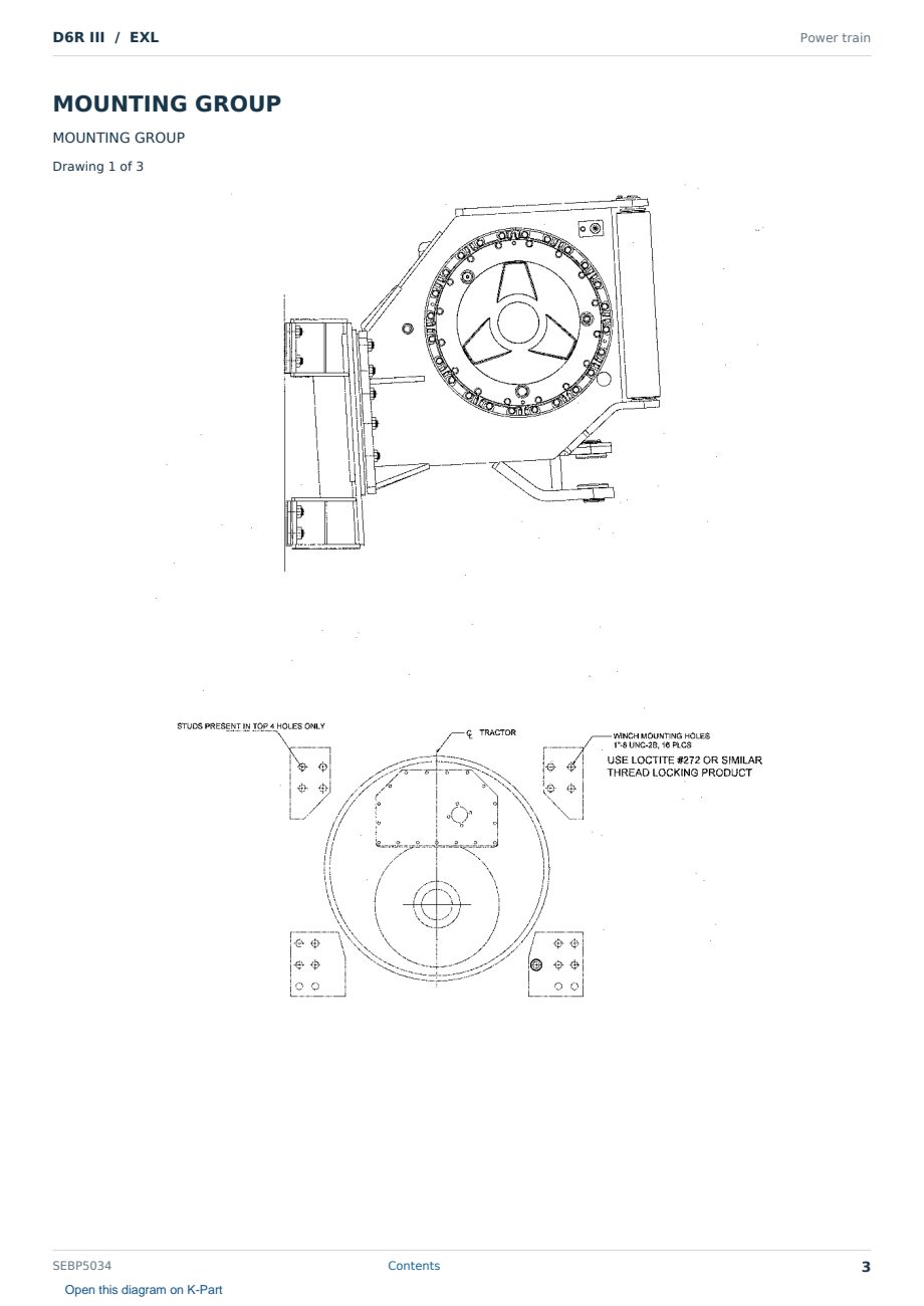 Caterpillar D6R III S/N EXL Partsbook SEBP5034 (English) - sample page 3 of 10 Caterpillar D6R III S/N EXL Partsbook SEBP5034 (English) - sample page 3 of 10