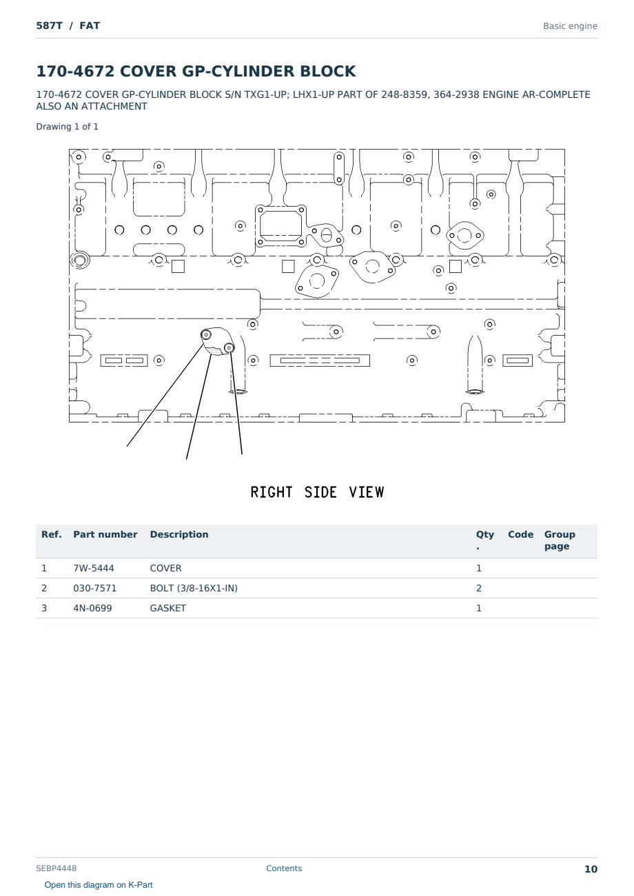 Caterpillar 587T S/N FAT Partsbook SEBP4448 (English) - sample page 10 of 10 Caterpillar 587T S/N FAT Partsbook SEBP4448 (English) - sample page 10 of 10