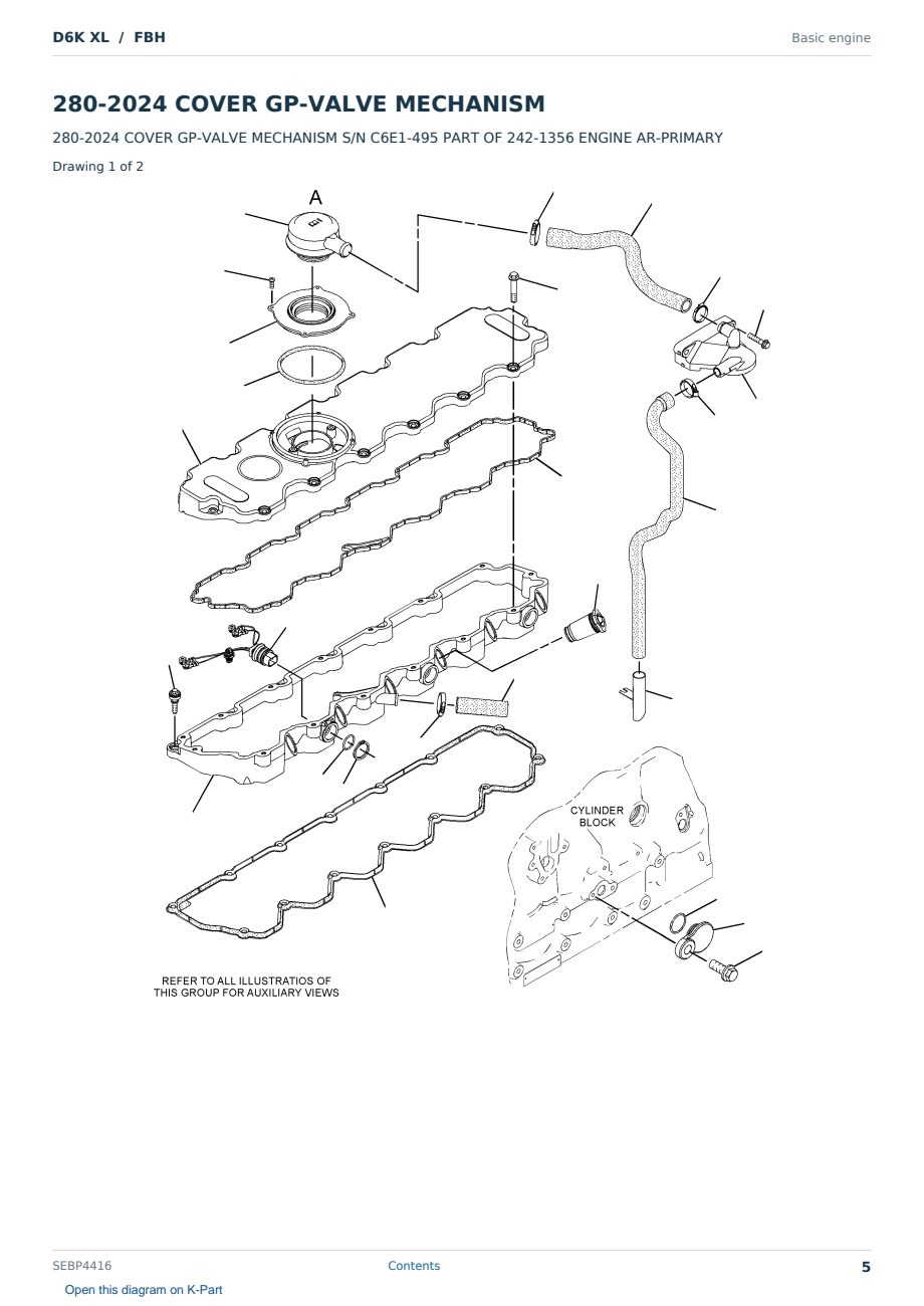 Caterpillar D6K XL S/N FBH Partsbook SEBP4416 (English) - sample page 5 of 10 Caterpillar D6K XL S/N FBH Partsbook SEBP4416 (English) - sample page 5 of 10