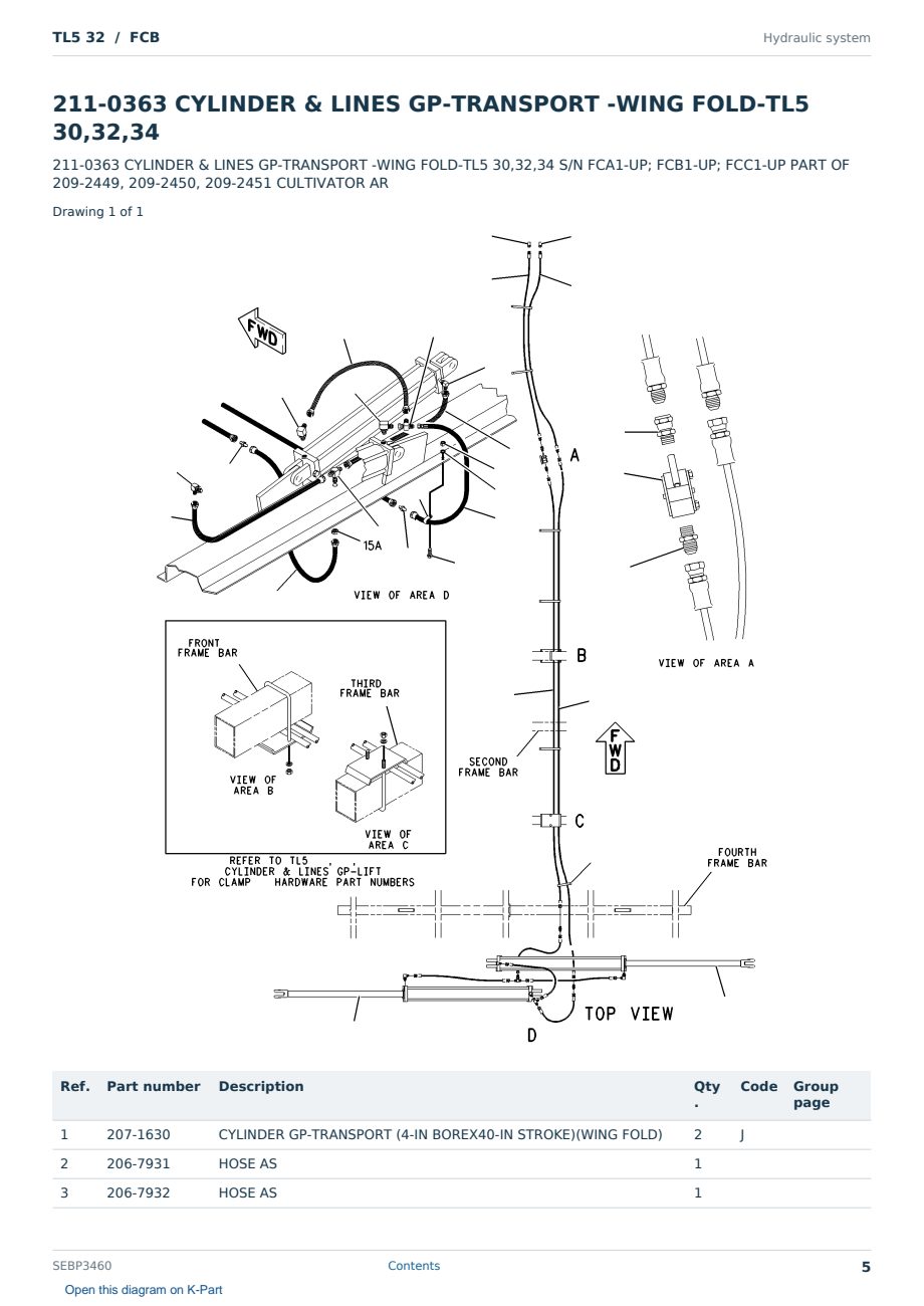 Caterpillar TL5 32 S/N FCB Partsbook SEBP3460 (English) - sample page 5 of 10 Caterpillar TL5 32 S/N FCB Partsbook SEBP3460 (English) - sample page 5 of 10