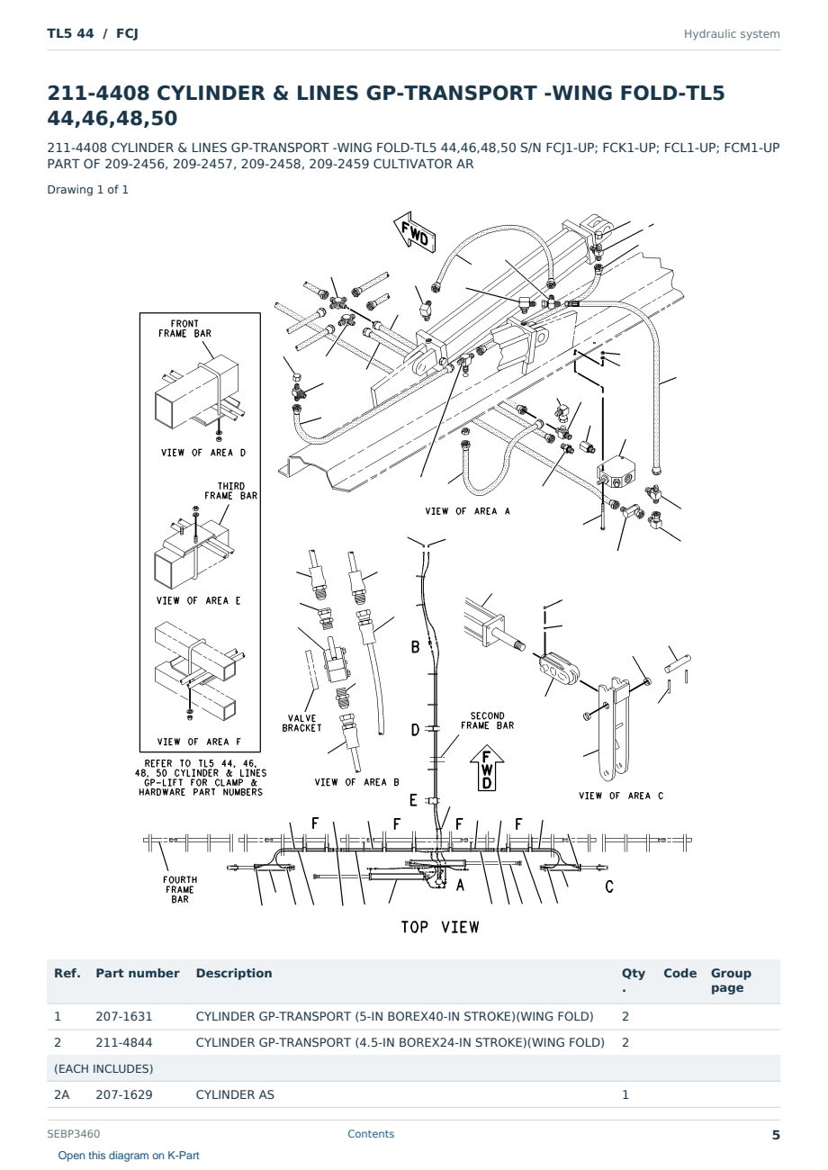 Caterpillar TL5 44 S/N FCJ Partsbook SEBP3460 (English) - sample page 5 of 10 Caterpillar TL5 44 S/N FCJ Partsbook SEBP3460 (English) - sample page 5 of 10