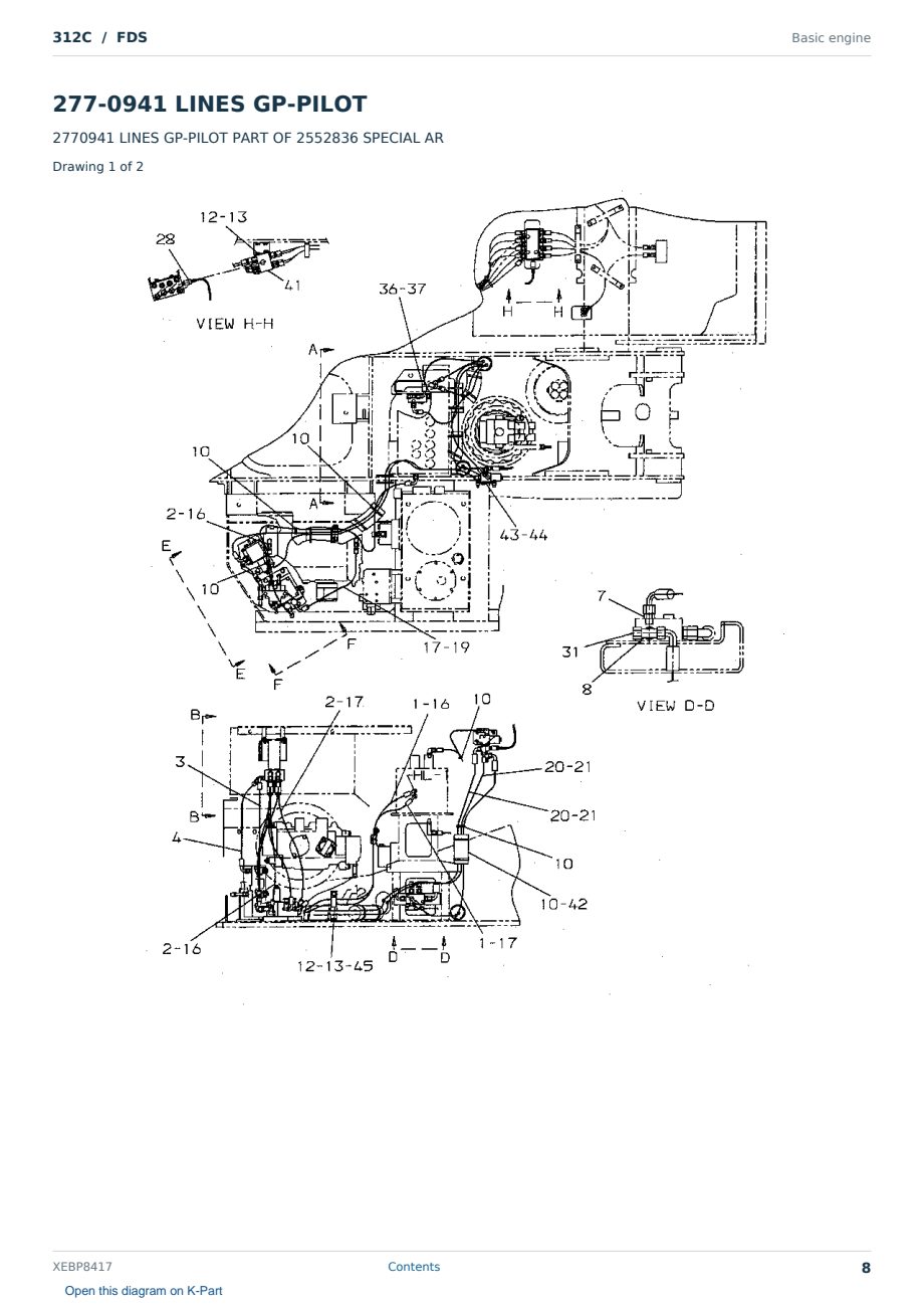 Caterpillar 312C S/N FDS Partsbook XEBP8417 (English) - sample page 8 of 10 Caterpillar 312C S/N FDS Partsbook XEBP8417 (English) - sample page 8 of 10