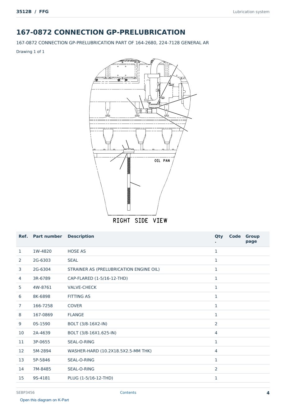 Caterpillar 3512B S/N FFG Partsbook SEBP3456 (English) - sample page 4 of 10 Caterpillar 3512B S/N FFG Partsbook SEBP3456 (English) - sample page 4 of 10